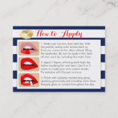 Carte De Visite Des baisers d'or sur bleu et le blanc - appliquez (Devant)