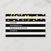 Carte De Visite Des bandes modernes avec des coeurs dorés éparpill (Dos)