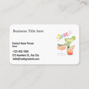 carte de visite des boissons (modifiable)