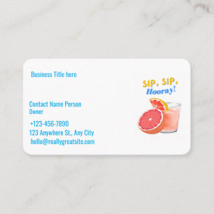 carte de visite des boissons (modifiable)