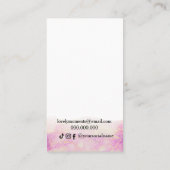 Carte de visite des boucles d'oreilles rose Peony (Dos)