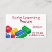 Carte de visite des briques de garderie pour les j (Devant)