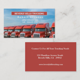 CARTE DE VISITE des camions rouges OTR