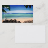 Carte de visite des Caraïbes tropical de vue d'île (Devant / Derrière)