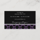 Carte de visite des cercles d'Améthyste (Dos)