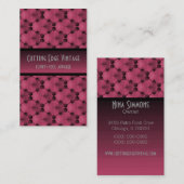 Carte de visite des cercles funk rétro, Magenta (Devant / Derrière)