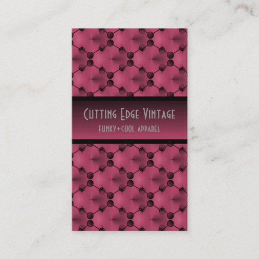 Carte de visite des cercles funk rétro, Magenta (Devant)