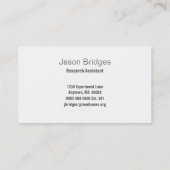 Carte de visite des cercles mods, gris (Dos)