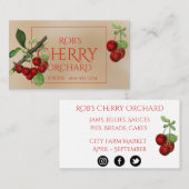 Carte de visite des cerises botaniques (Devant / Derrière)