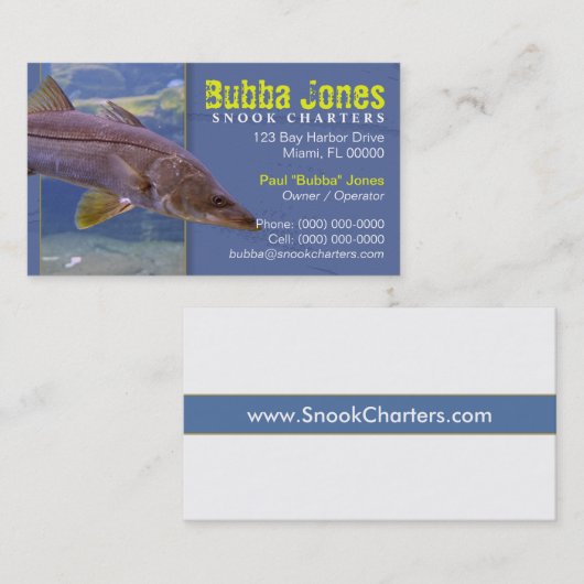 Carte de visite des chartes de pêche (Devant / Derrière)