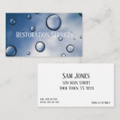 Carte de visite des chutes de pluie (Devant / Derrière)