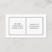 Carte de visite des ciseaux (Dos)