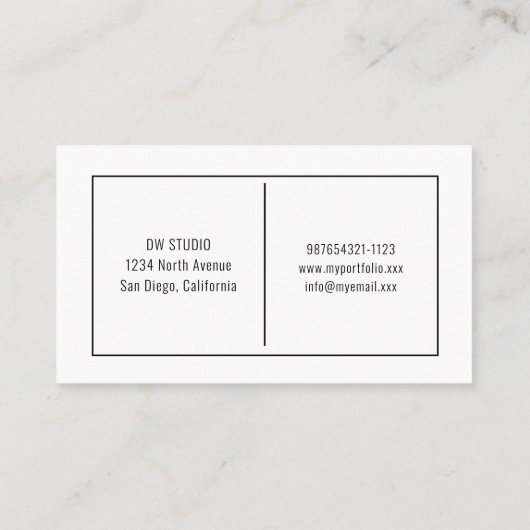 Carte de visite des ciseaux (Dos)