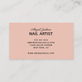 Carte De Visite Des clous d'or en marbre blanc et Rose modernes pa (Dos)