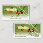 Carte De Visite Des coccinelles de chance positives pour le bien-ê (Devant / Derrière)