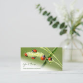 Carte De Visite Des coccinelles de chance positives pour le bien-ê (Debout devant)