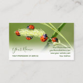 Carte De Visite Des coccinelles de chance positives pour le bien-ê (Dos)