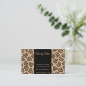 Carte de visite des coeurs d'impression de Cheetah (Debout devant)