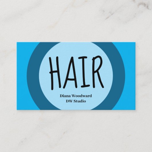 Carte de visite des coiffeurs bleus (Devant)