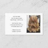 Carte de visite des coiffeurs photo (Dos)