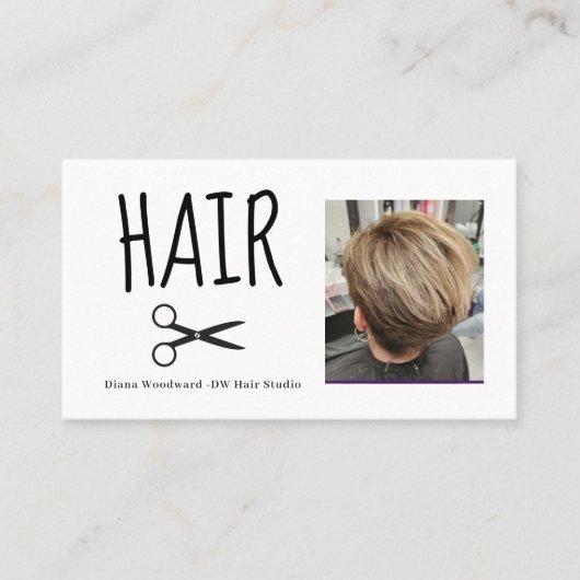 Carte de visite des coiffeurs photo (Devant)