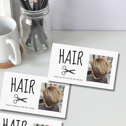 Carte de visite des coiffeurs photo