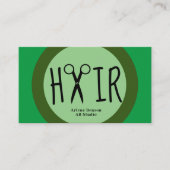 Carte de visite des coiffeurs verts (Devant)