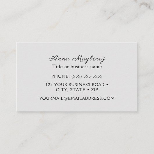 Carte de visite des colibris (Dos)