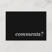 Carte De Visite des commentaires ? (Dos)
