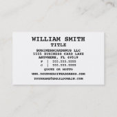 Carte de visite des conditions de mandat du procur (Dos)