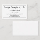 Carte de visite des conseils d'entreprise ordinair (Devant / Derrière)