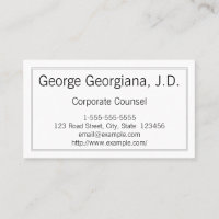 Carte de visite des conseils d'entreprise ordinair