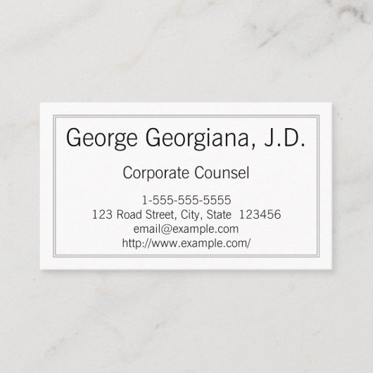 Carte de visite des conseils d'entreprise ordinair (Devant)