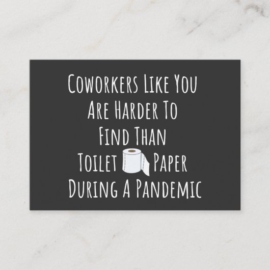 Carte De Visite Des Cotravailleurs Comme Vous Sont Plus Difficiles (Devant)