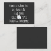 Carte De Visite Des Cotravailleurs Comme Vous Sont Plus Difficiles (Devant / Derrière)