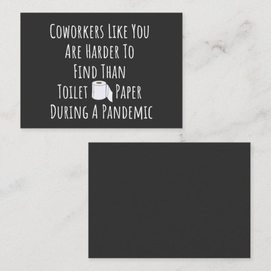 Carte De Visite Des Cotravailleurs Comme Vous Sont Plus Difficiles (Devant / Derrière)