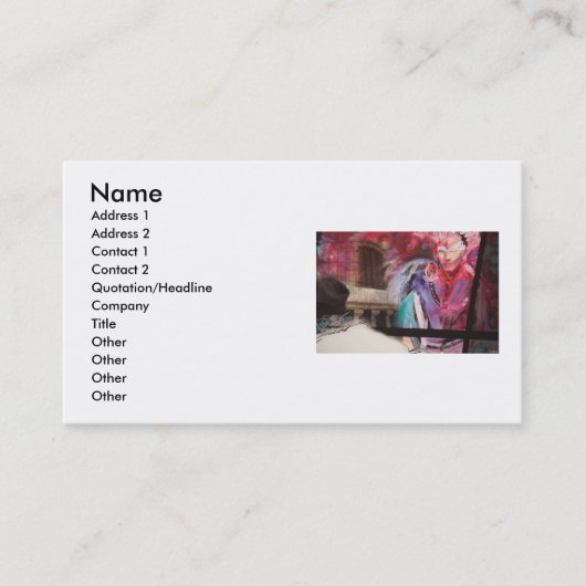 Carte de visite des couleurs (Devant)