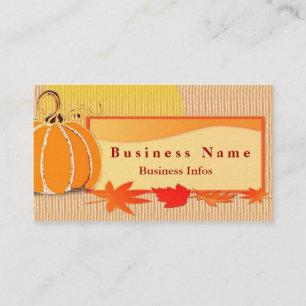 Carte de visite des couleurs d'automne