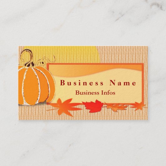 Carte de visite des couleurs d'automne (Devant)