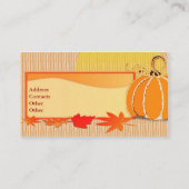 Carte de visite des couleurs d'automne (Dos)