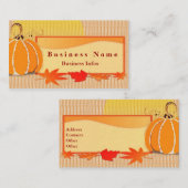 Carte de visite des couleurs d'automne (Devant / Derrière)