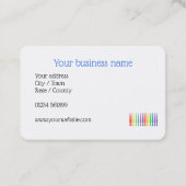 Carte De Visite Des crayons vifs, pour un artiste ou un enseignant (Dos)