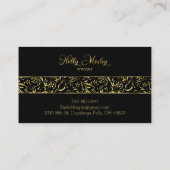 Carte de visite des damées de faux feuil d'or (Dos)