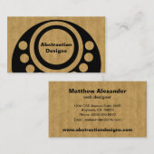 Carte de visite des dimensions Abstraites (Devant / Derrière)