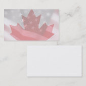 carte de visite des drapeaux américains et canadie (Devant / Derrière)