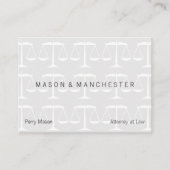 Carte De Visite Des échelles de justice blanches et blanches (Devant)