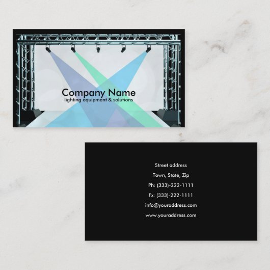 Carte de visite des équipements et solutions d'écl (Devant / Derrière)