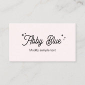 Carte de visite des étoiles de police de script ro (Devant)