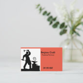 Carte de visite des fabricants de couteaux (Debout devant)