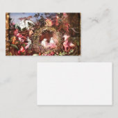 Carte De Visite Des Fées Dans Un Nid D'Oiseaux Par John Anster Fit (Devant / Derrière)